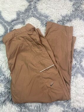 Nike Sportswear Utility Cargo Pants Mens 38 Brown Nylon Tapered Leg Pocket Logo